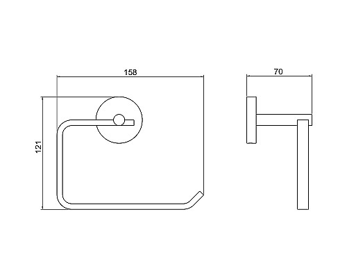 Держатель туалетной бумаги Aquatek Бетта AQ4608CR Хром