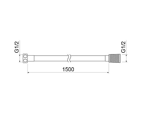Душевой шланг Aquatek AQ2105CR Хром