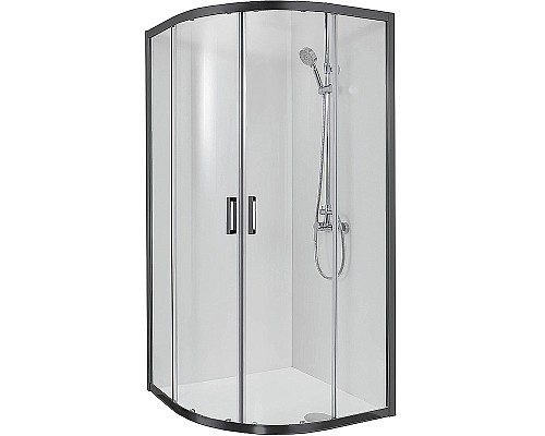 Душевой уголок Aquatek 100х100 AQ ARI RO 10020BL профиль Черный стекло прозрачное