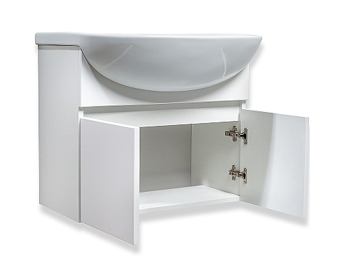 Тумба под раковину Runo Лада 50 00-00001366 подвесная Белая