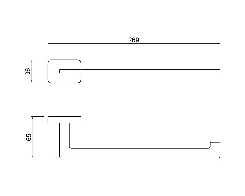 Полотенцедержатель Aquatek Либра AQ4319CR Хром