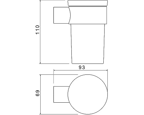 Стакан для зубных щеток Aquatek Лира AQ4427MB Черный матовый