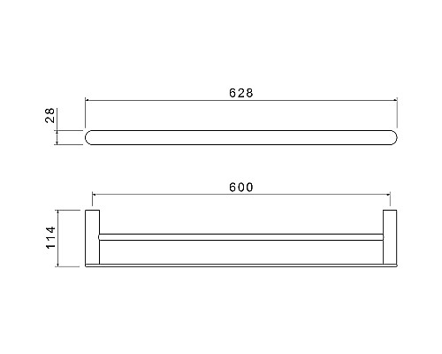 Полотенцедержатель Aquatek Лира AQ4430CR двойной Хром