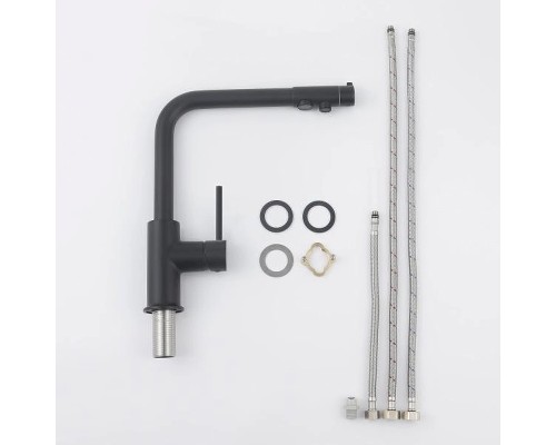 Смеситель для кухни Aquatek Европа AQ1386MB Черный матовый