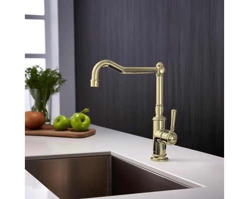 Смеситель для кухни Aquatek Классик AQ1580PG Полированное золото