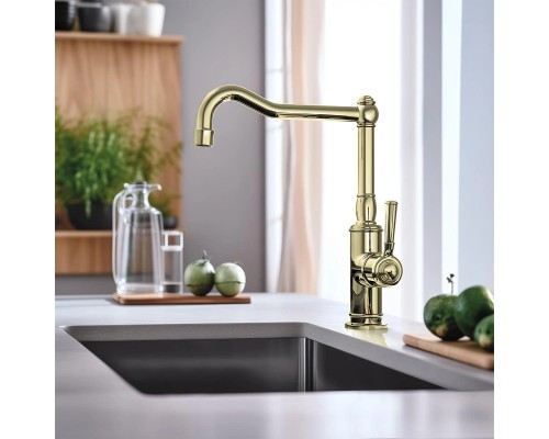 Смеситель для кухни Aquatek Классик AQ1580PG Полированное золото