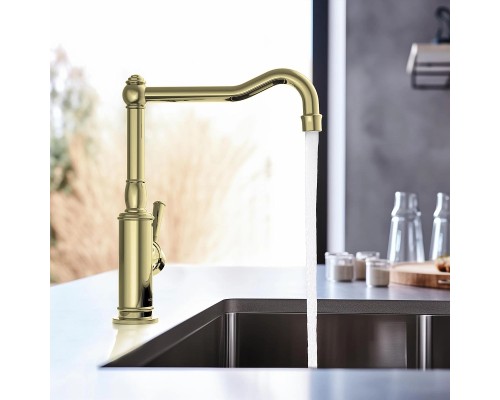 Смеситель для кухни Aquatek Классик AQ1580PG Полированное золото