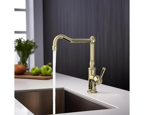 Смеситель для кухни Aquatek Классик AQ1580PG Полированное золото