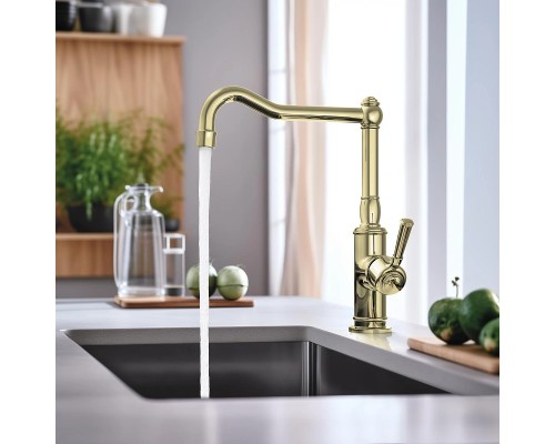 Смеситель для кухни Aquatek Классик AQ1580PG Полированное золото