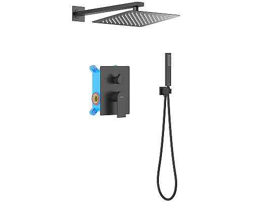 Душевая система Aquatek Лира AQ1472MB Черная матовая