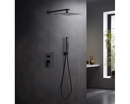 Душевая система Aquatek Лира AQ1472MB Черная матовая