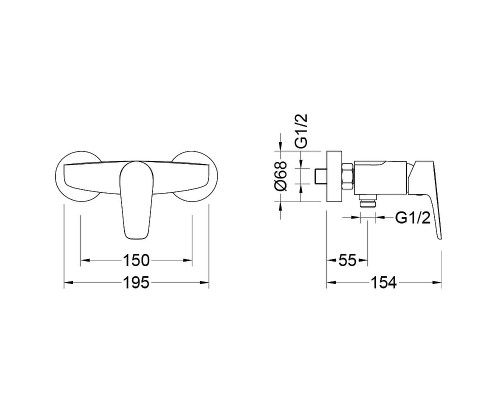 Комплект смесителей Aquatek Бетта AQ1131MB Черный матовый