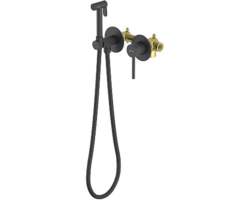 Гигиенический душ со смесителем Aquatek Европа AQ1319MB Черный матовый