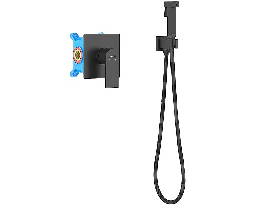 Гигиенический душ со смесителем Aquatek Лира AQ1419MB Черный матовый
