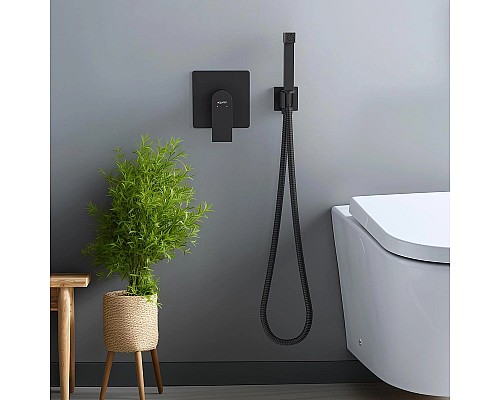 Гигиенический душ со смесителем Aquatek Лира AQ1419MB Черный матовый