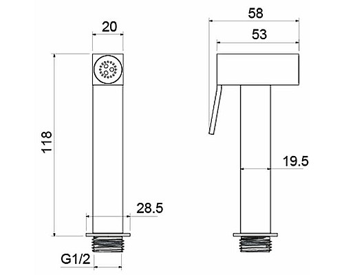 Гигиенический душ Aquatek AQ2058CR Хром