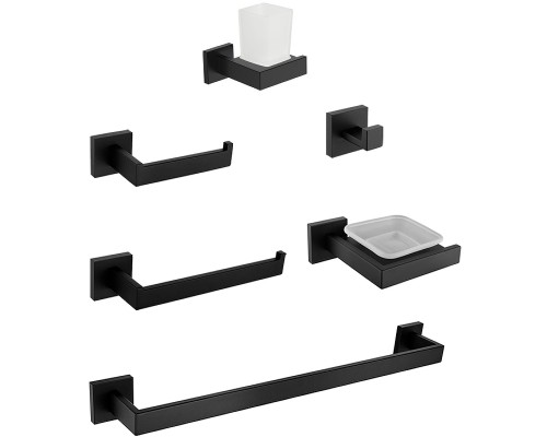 Набор аксессуаров для ванной Boch Mann CR-F25B BM9641 Черный матовый