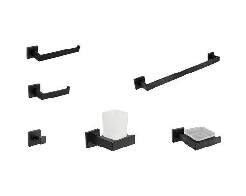 Набор аксессуаров для ванной Boch Mann CR-F25B BM9641 Черный матовый