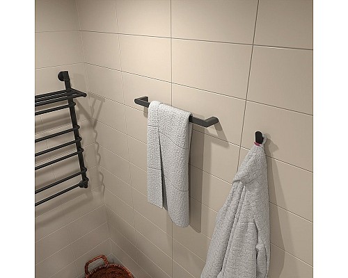 Полотенцедержатель Altasan Лотос ЛТ60ЧМ Черный матовый