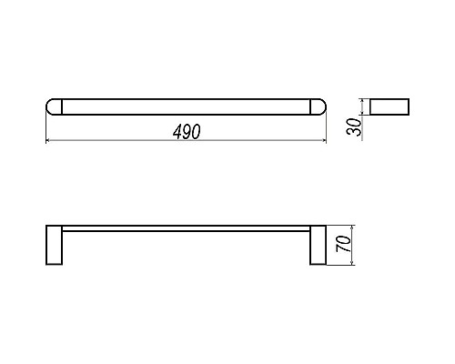 Полотенцедержатель Altasan Лотос ЛТ60ЧМ Черный матовый