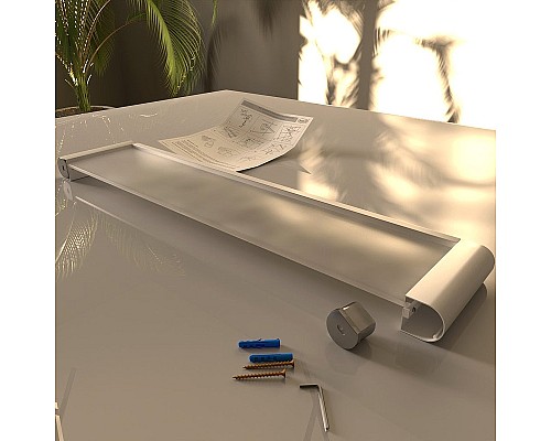 Стеклянная полка Altasan Лотос ЛТ70БМ Белая матовая