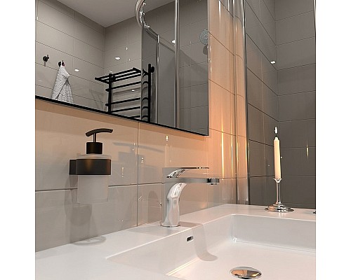 Дозатор для жидкого мыла Altasan Лотос ЛТ80ЧМ Черный матовый