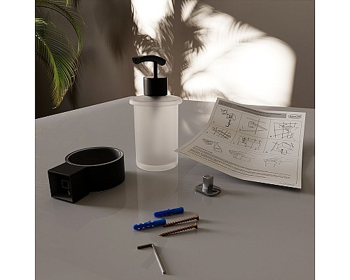 Дозатор для жидкого мыла Altasan Лотос ЛТ80ЧМ Черный матовый