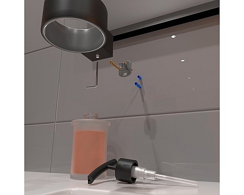 Дозатор для жидкого мыла Altasan Лотос ЛТ80ЧМ Черный матовый