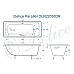 Чугунная ванна Delice Parallel 150x70 DLR220503RB с черными матовыми ручками без антискользящего покрытия