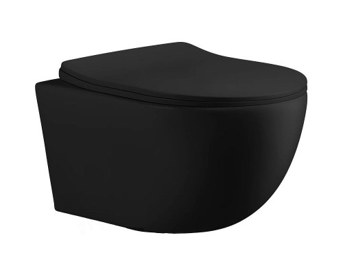 Унитаз Ceruttispa Orlter Aria MBF CT10017 подвесной Черный матовый с сиденьем Микролифт