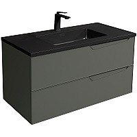 Тумба с раковиной Parly Spa Rhea 60 Rhea60 10128 подвесная Серая матовая