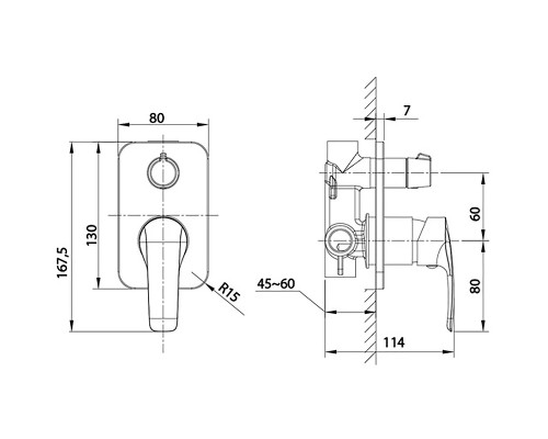 Смеситель для душа Iddis Ray RAYSB00i67 Хром