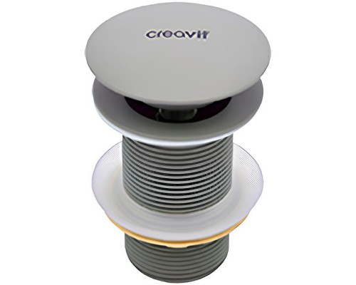 Донный клапан Creavit click-clack Холодный серый матовый