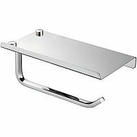 Держатель туалетной бумаги Haiba HB330 с полкой Хром