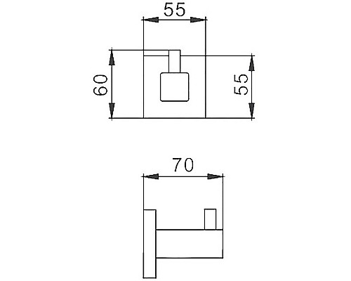 Крючок Haiba HB8905-1 Черный матовый