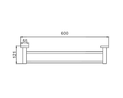 Полотенцедержатель Haiba HB8909 двойной Черный матовый