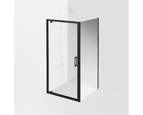 Душевая стенка Kerama Marazzi Vetro 100 VE.100.FP.BLK.M профиль Черный матовый стекло прозрачное