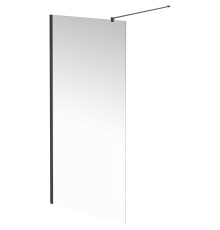 Душевая перегородка Kerama Marazzi Vetro 90 VE.90.WI.BLK.M профиль Черный матовый стекло прозрачное