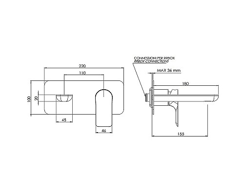 Смеситель для раковины Remer Infinity I15KBNO Черный матовый