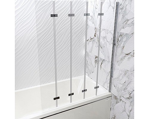 Шторка на ванну Radomir Смайл 116x140 1-08-2-0-0-199 профиль Хром стекло прозрачное