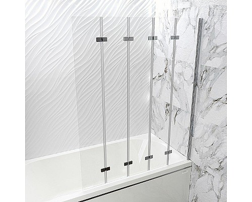 Шторка на ванну Radomir Смайл 116x140 1-08-2-0-0-199 профиль Хром стекло прозрачное