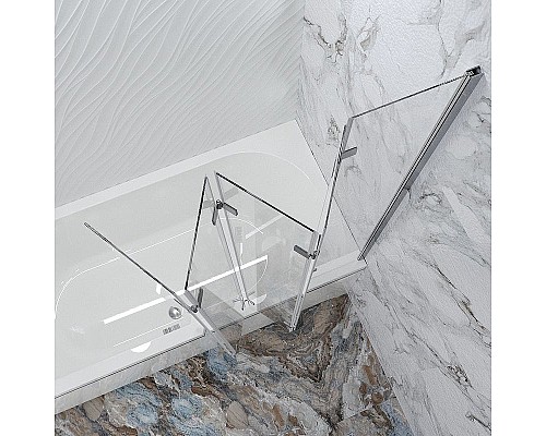 Шторка на ванну Radomir Смайл 116x140 1-08-2-0-0-199 профиль Хром стекло прозрачное