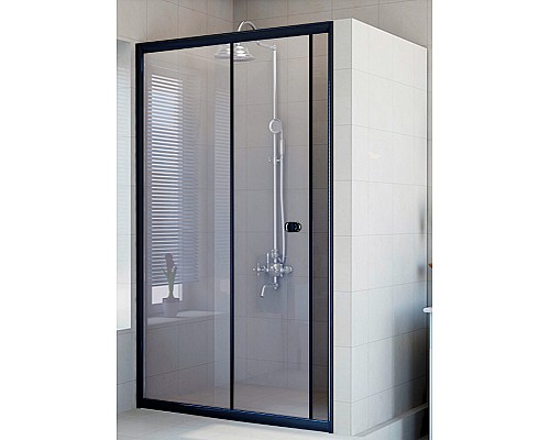 Душевая дверь Radomir Вита 130 1-63-6-0-0-1090 профиль Черный стекло прозрачное