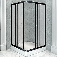 Душевой уголок Radomir Дрим 110x90 R 1-03-6-2-0-1220 профиль Черный стекло прозрачное