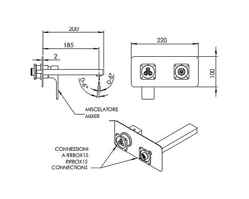 Смеситель для раковины Remer Absolute AU15KBNO Черный матовый