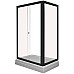 Душевой уголок Radomir Верчелли 120x80 L 1-03-6-1-0-0120 профиль Черный стекло прозрачное