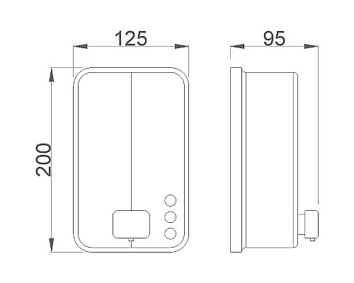 Диспенсер для жидкого мыла Nofer Inox Evo 03050.N Черный