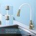 Смеситель для кухни Splenka S201.4308.03 Золото матовое Белый