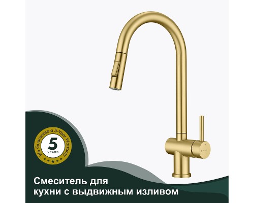 Смеситель для кухни Splenka S204.49.03 Золото матовое