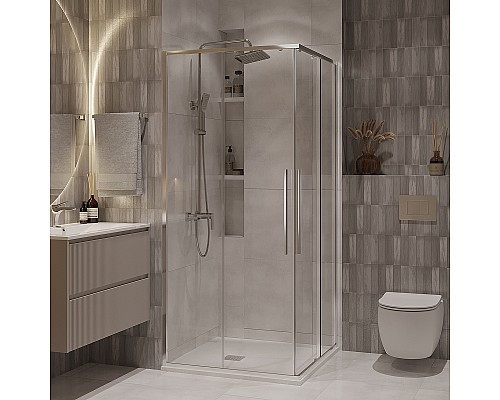 Душевой уголок Niagara Nova 80х80 NG-6622-34 профиль Хром стекло прозрачное